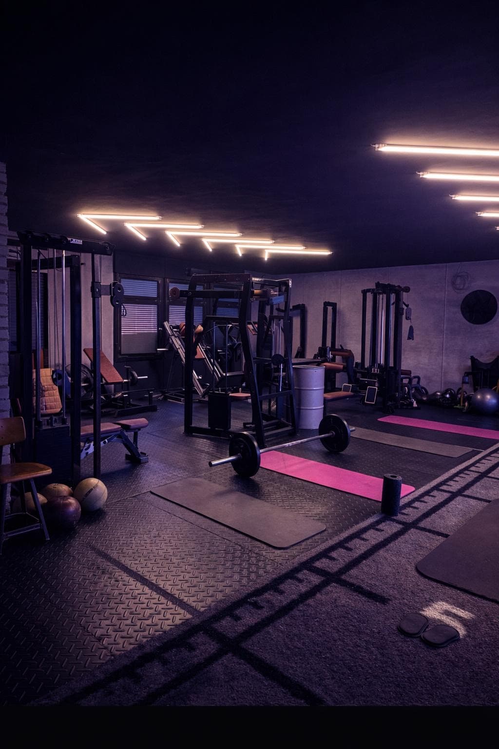 Hantel- und Kettlebell-Bereich mit Doppelspiegel — Heinssens UTC